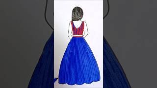 How to draw a girl #ytshorts #girlpencilsketch #shortsfeed #backsidegirldrawing