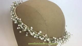 Baby’s Breath Flower Crown by Woodland Secrets