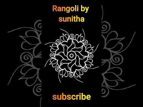 trendy rangoli design #indianart #rangoli #muggulu