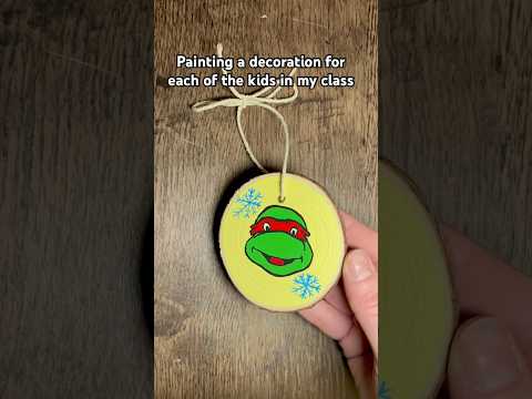 Hand painted Raphael ninja turtle decoration #art #painting #illustration