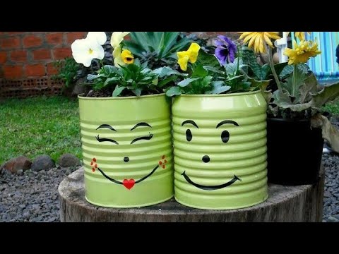 beautiful tin can decor ideas|| amazing painting on cans|| best out of waste