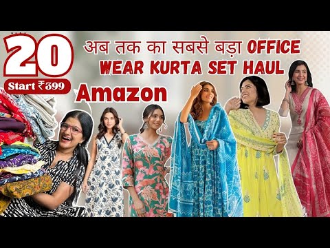 20 Amazon Kurta Sets Haul Under ₹750 | Stylish Office Wear & Affordable Kurta Sets 2024