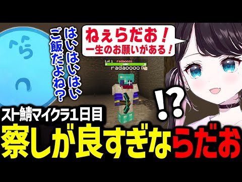 始めたてで何も分からない状況の中出会ったらだおが、察し良すぎて驚くなずぴ【VCR Minecraft スト鯖 / 花芽なずな らっだぁ / ぶいすぽっ！】