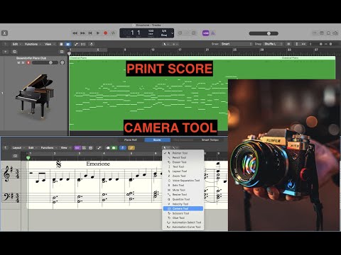 Logic Pro - How to Print Score to PDF using CAMERA TOOL