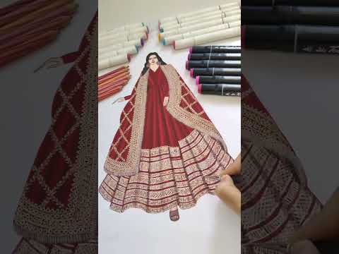 Anarkali suit with heavy dupatta