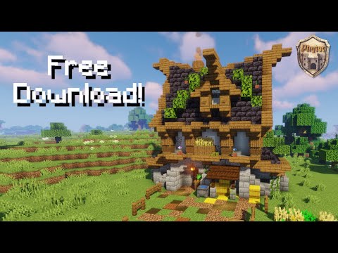 Minecraft Tutorial: How To Build A Medieval House!