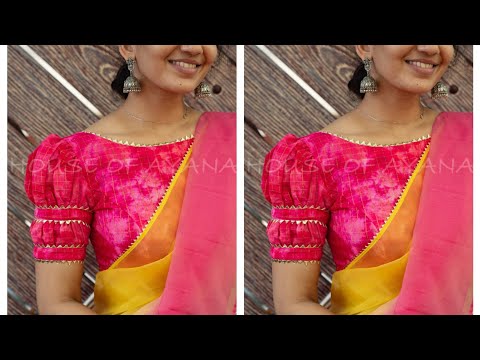 Beautiful boat neck saree blouse designs || New model blouse ideas