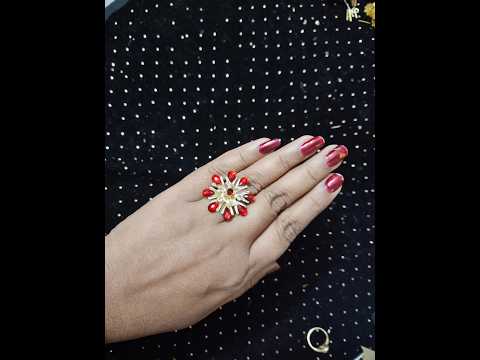 #handmade #red stones #ring#making #diy#please like share and subscribe