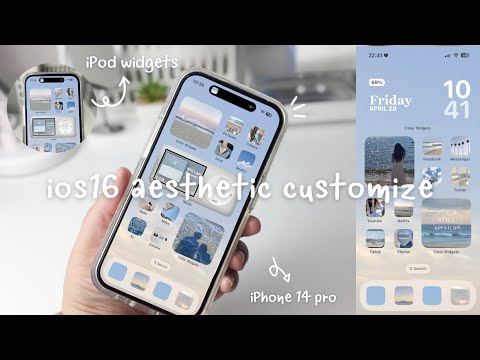 iOS16 aesthetic customization! 💙 | custom lock screen, widgets, icons tutorial ✨