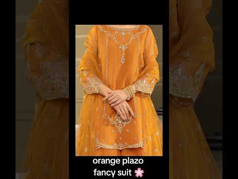 #fashion #dress #orange #mehndidress #plazosuit #plazo #fashiontrends #fashionstyle #wedding #pak