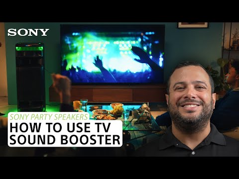 How to use TV Sound Booster on Sony Party Speakers