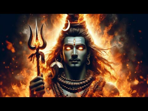 Divine Warrior: Lord Mahakal Wields His Trident in the Thunderstorm | Epic Visual Storytelling