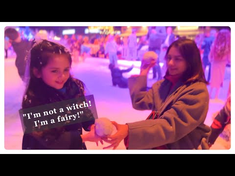 Kiana and Kahani's First Winter Wonderland together 🎡❄️ Ice Skating, rides, snowball fight!