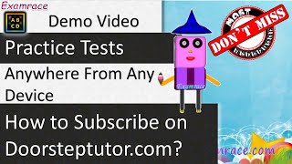 How to Subscribe on Doorsteptutor.com? Practice Tests - Anywhere from Any Device (Demo Video)