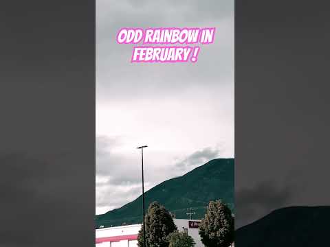 Odd Rainbow in Utah USA, February 2025! #rainbow #utah #cloudy #mountains #ytshorts #february2025