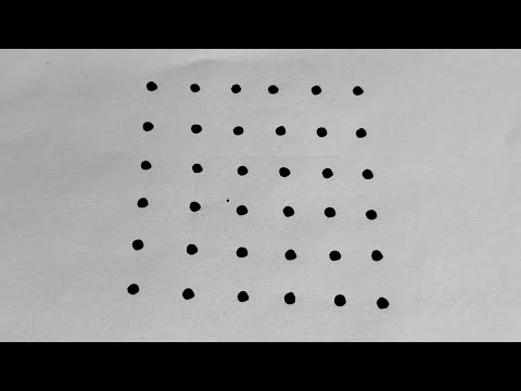 6×6 straight line dots rangoli || 6×6 chukkala muggu