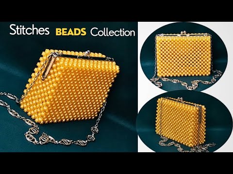 DETAILED way to make a BEADED CLUTCH with METAL FRAME //DIY Beaded Bag//DIY Tutorials