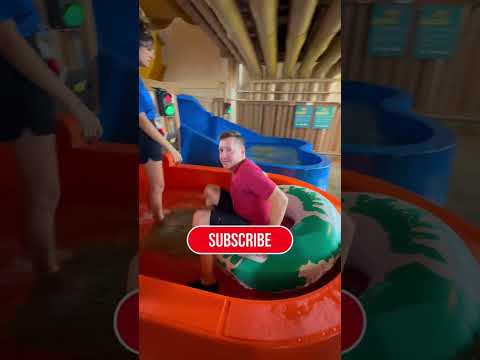 I CHALLENGED Christen To A Race Around The TOILET BOWL SLIDE! #shorts