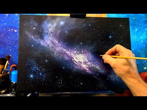 Life Beyond our Universe | Acrylic painting techniques a Galaxy nebula