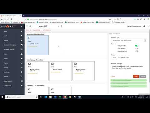 SafetyAware Broadcast Messagin & Reminders Demo 06 26 2019