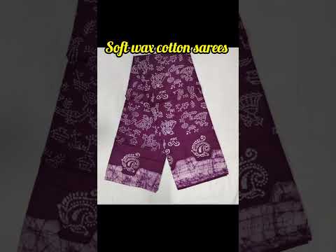 Soft Wax Cotton Sarees, Without blouse.   #trending #specialcottonsarees #purecotton