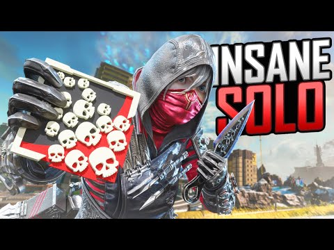 INSANE Wraith SOLO 24 KILLS and 7,500 Damage Apex Legends Gameplay