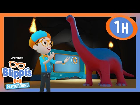 Blippi & His Dino Pets Explore Roblox! Dino Fun Time! 🦕✨ | Blippi Plays Roblox! | Kids TV Shows