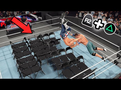 50 IMPACTFUL Finishers on Open Chairs in WWE 2K24 !!!