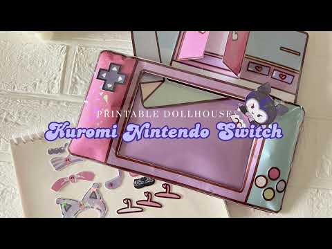 🎀squishy diy🎀 ASMR Draw & DIY a Kuromi Squishy Paper Dollhouse in Nintendo Switch Scenes #squishy