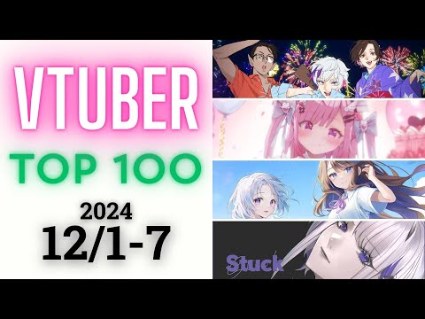 【2024/12/1-7】Vtuber 歌ってみた&オリジナルソング 週間再生数ランキング TOP 100