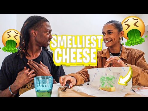 Tasting the Smelliest Cheese we could find.