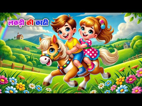 लड़की की काठी, काठी का घोडा | Lakdi Ki Kathi | Best Hindi Rhyme For Kids | Nursery Song #MamaKids