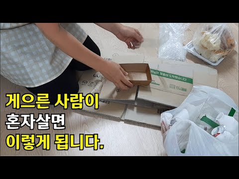 일상브이로그 1인가구 혼자사는집 깨끗한척 했지만 쓰레기와 동거중