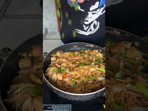 soyabean chowmein| recipe|chowmein| Desi Chowmein Recipe | Street-StyleNoodles | #shorts