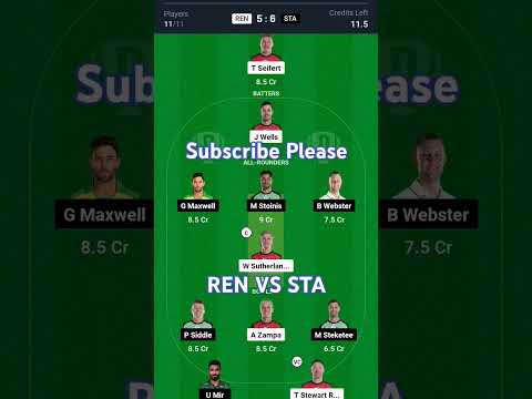 REN vs STA Dream11 Prediction, Melbourne Red vs Melbourne Green Dream11 Team, Dream11 Team of Today