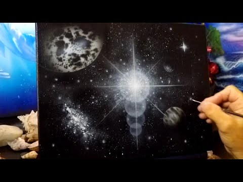 Star Maker acrylic painting step by step on canvas