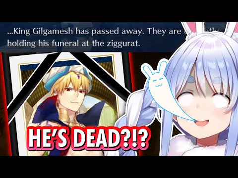 Pekora Reaction to Gilgamesh's Death from Overwork is Priceless 【Hololive】