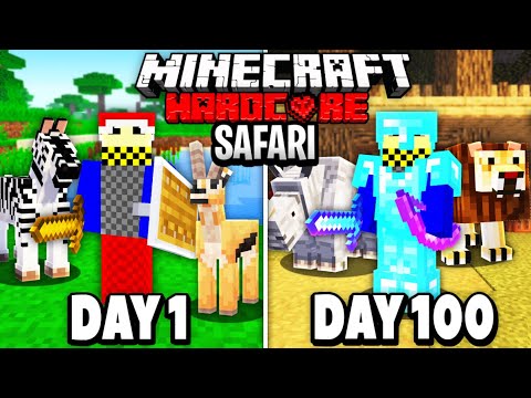 I Survived 100 Days in AFRICA in Hardcore Minecraft...