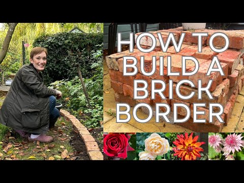 HOW TO BUILD A BRICK GARDEN BORDER - JOIN ME AS I EDGE A GARDEN BED WITH BRICK IN MY COTTAGE GARDEN