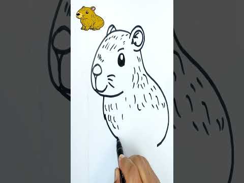 Cómo dibujar un capibara pequeño