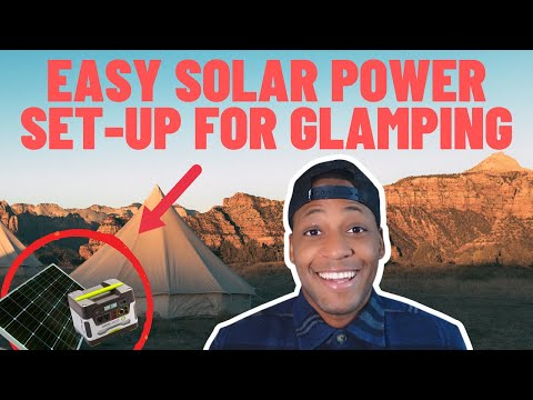 SOLAR POWER SET UP FOR BEGINNERS! | Off-grid, glamping, set-up and review