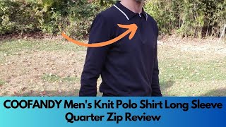 COOFANDY Men's Knit Polo Shirt Long Sleeve Quarter Zip Review