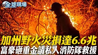 加州野火災損達6.6兆 富豪砸重金請私人消防隊救援 | 波音又出事!達美航空起飛起火冒煙 民眾目睹引擎冒火【全球現場】 20250114 @全球大視野Global_Vision