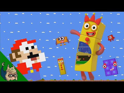 Mario vs the GIANT NumberBlocks 3 MAZE (Mario Cartoon Animation)