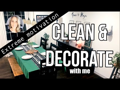 Large Family Clean with Me and Re-Decorate the Dining Room | Extreme Cleaning Motivation | DITL