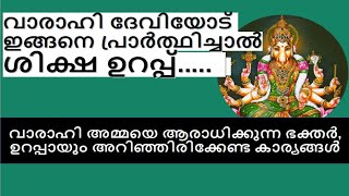 വാരാഹി ദേവിയോട് ഇങ്ങനെ പ്രാർത്ഥിച്ചാൽ ശിക്ഷ ഉറപ്പ് VARAHI AMMA #viral