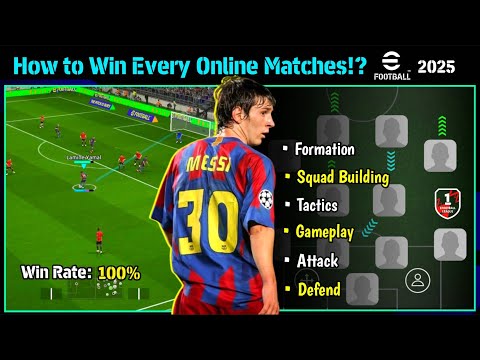 Win Rate : 100% ☠️ Goals Conceded : 1% 🤏 How to Win Every Online Matches in eFootball 25 Mobile 🫡🔥