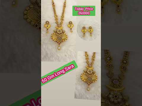 50 Gm Simple and Stylish Gold Necklace Design Set For Girls #shorts