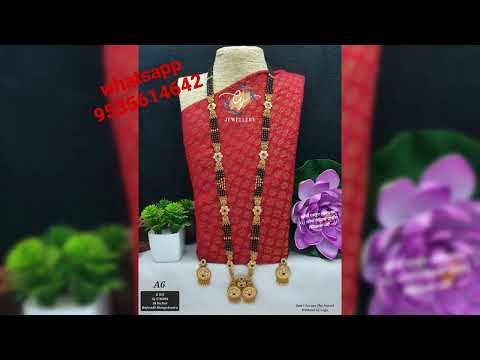 1 gram Mangalsutra/one gram gold mangalsutra/gheru/tushi/matt polish mangalsutra/imitation jewellery