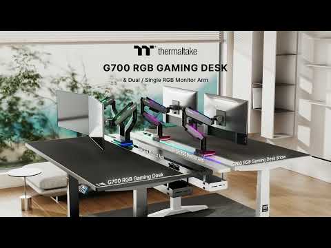 Thermaltake G700 RGB Gaming Desk Black & Snow - A Desk Completely Optimizes Your Life.